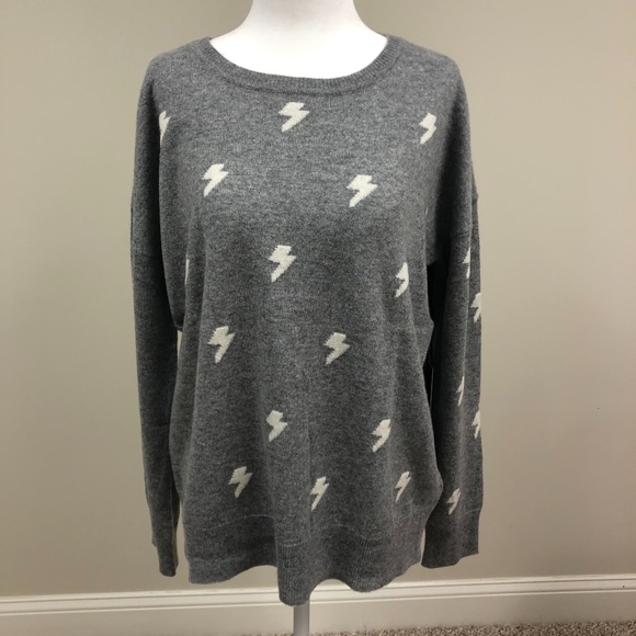NICOLE MILLER NEW YORK Sweaters - 100% Cashmere Lightning Bolt Pullover Sweater